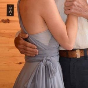 Handmade Silver Gray Infinity Dress